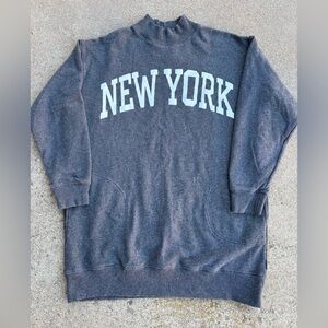 American Eagle Outfitters Gray New York Crewneck Sweatshirt